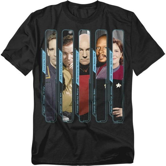 Star Trek The Captains Officially Licensed Adult T-Shirt L