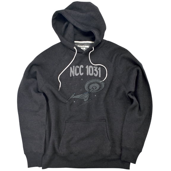 Star Trek The Crossfield Class Official Premium Ultrasoft Tri-Blend Hoodie (Small) Charcoal