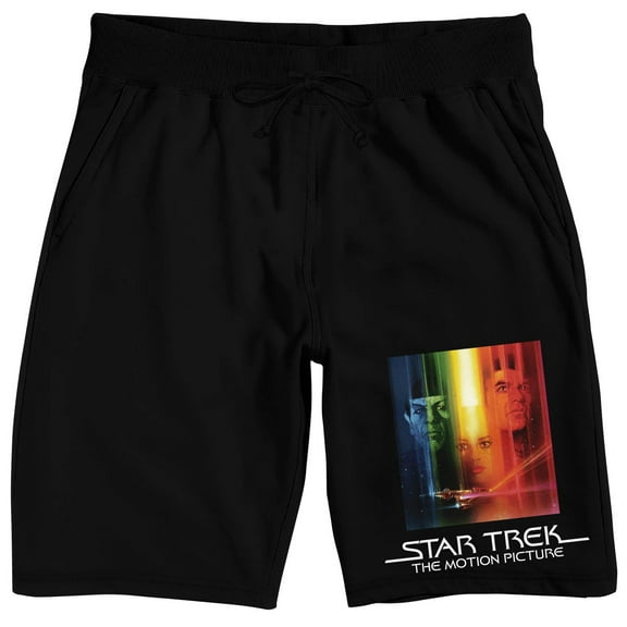 Star Trek The Motion Picture Men's Black Sleep Pajama Shorts-Large