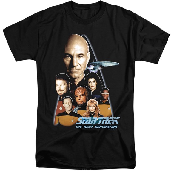 Star Trek The Next Generation Adult Tall T-Shirt Black