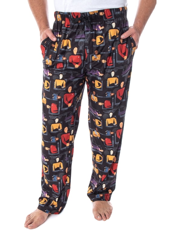 Star Trek The Next Generation TNG Crew Adult All-Over Character Sleep Lounge Pajama Pants Sleepwear For Men Women