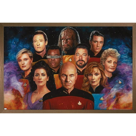 Star Trek: The Next Generation - Nicky Barkla Illustration Wall Poster, 14.725" x 22.375" Framed