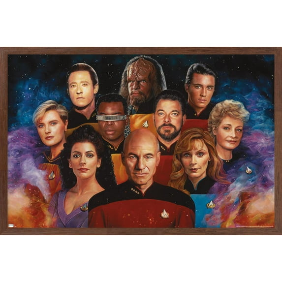 Star Trek: The Next Generation - Nicky Barkla Illustration Wall Poster, 22.375" x 34" Framed