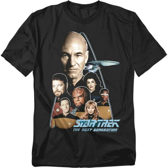Star Trek Men's The Next Generation Crew T-shirt Large Black