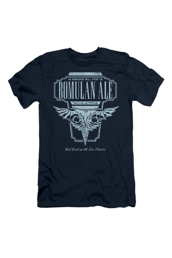 Star Trek The Next Generation Romulan Ale Adult 30/1 T-Shirt Navy
