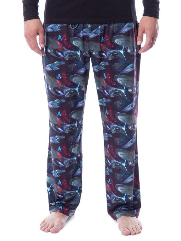 Star Trek The Next Generation TNG Mens' Enterprise Romulan Starship Sleep Lounge Pajama Pants Sleepwear