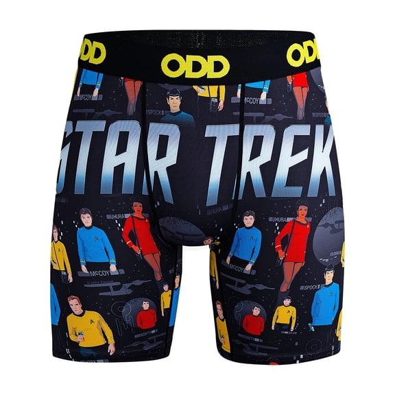 Odd Sox Retro Star Trek Boxer Briefs Spock Kirk McCoy Uhura Mens Large Stretch Underwear