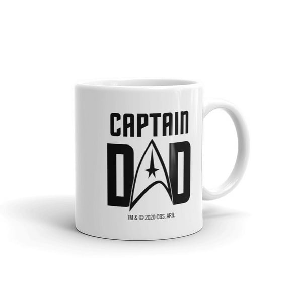 Star Trek The Original Series Captain Dad White Mug – Perfect Gift for Fans