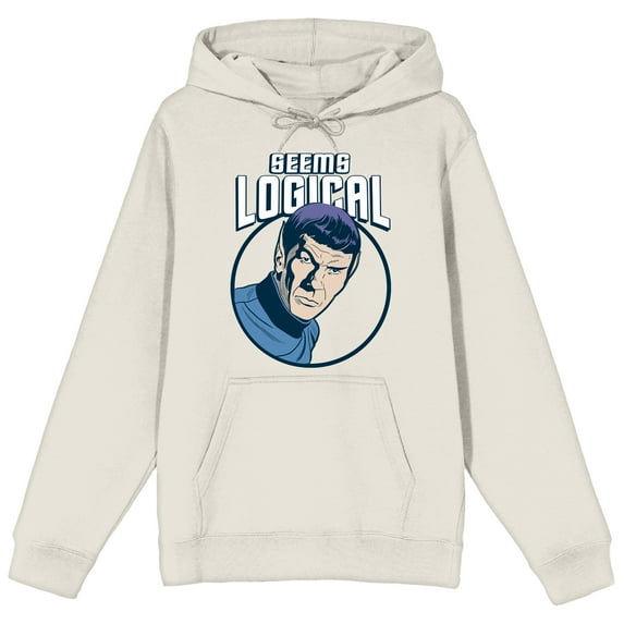 Star Trek The Original Series Captain Spock Logical Men's Sand Graphic Hoodie-3XL