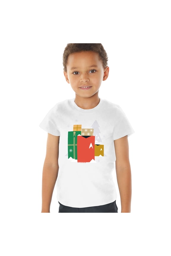 The Original Series Christmas Presents Kids T Shirt (4) for Toddler Boys and Girls, White