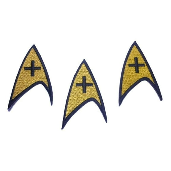 Star Trek The Original Series Medical 2 3/4" Tall Embroidered Patch Set of 3