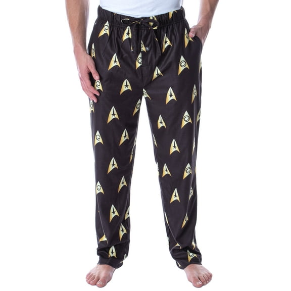 Star Trek The Original Series Men's All-Over Print TOS Starfleet Insignia Badges Lounge Pajama Pants Sleepwear