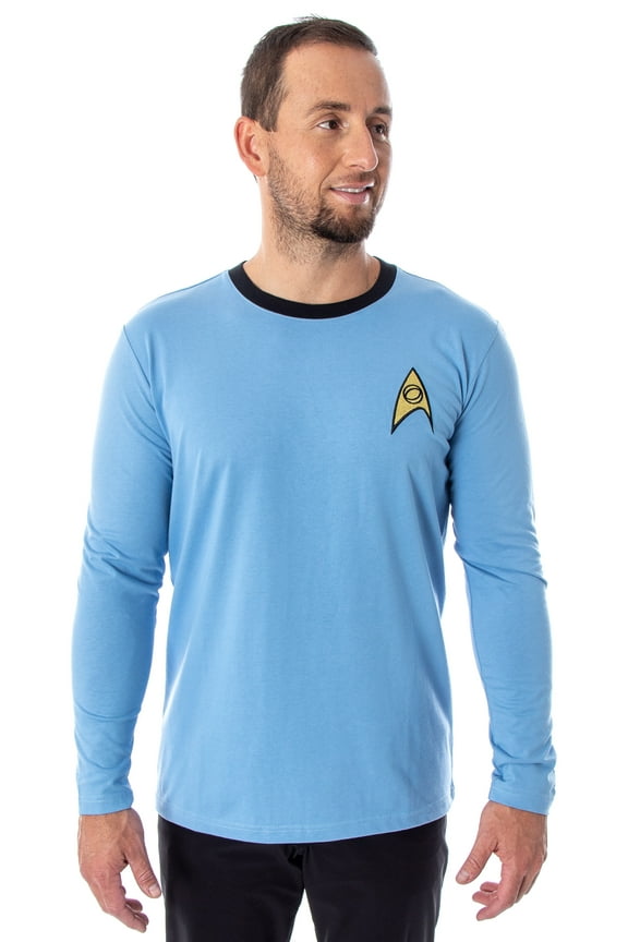 Star Trek The Original Series Men's Costume Long Sleeve Shirt - Kirk, Spock