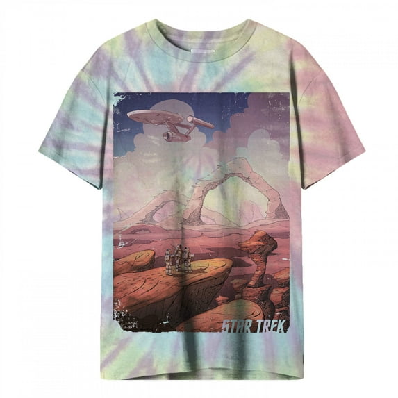 Star Trek Tie Dye Landscape T-Shirt-Small