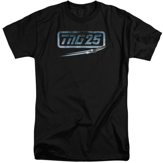 Star Trek Tng 25 Enterprise Adult Tall T-Shirt Black