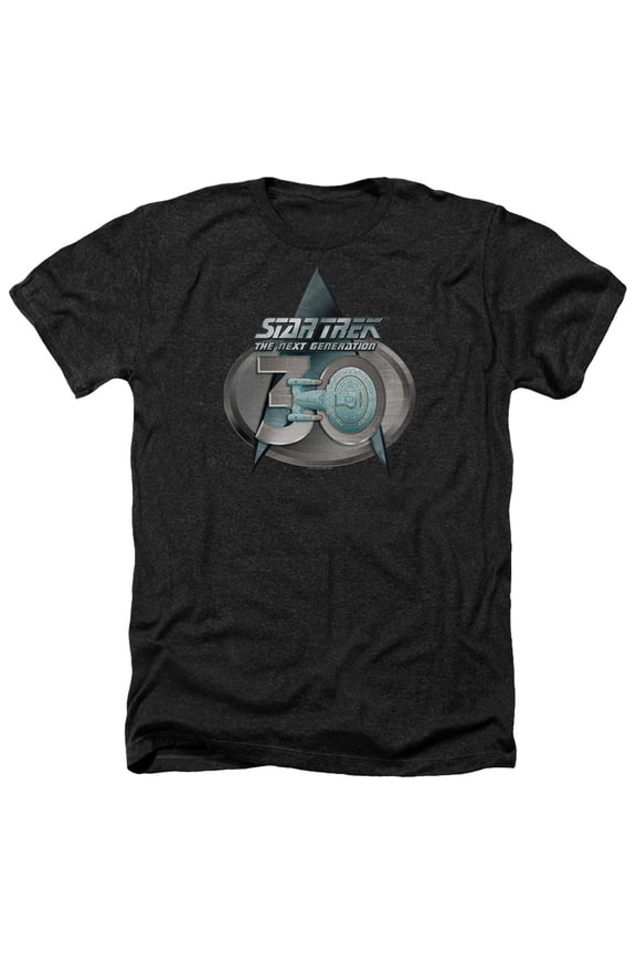Star Trek - Tng 30 Logo - Heather Short Sleeve Shirt - Small