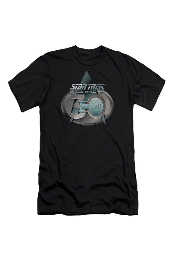 Star Trek - Tng 30 Logo - Premium Slim Fit Short Sleeve Shirt - Small