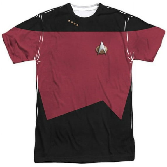 Star Trek - Tng Command Uniform (Front/Back Print) - Short Sleeve Shirt - X-Large