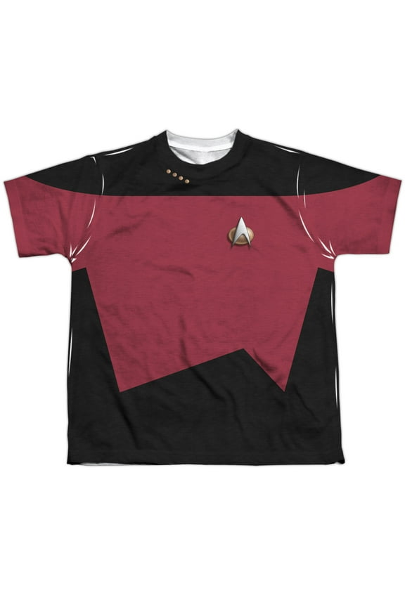 Star Trek - Tng Command Uniform - Youth Short Sleeve Shirt - Large