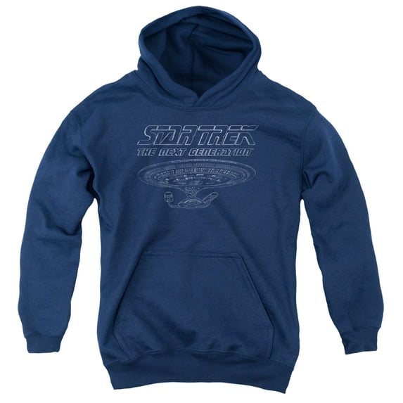 Star Trek - Tng Enterprise - Youth Hooded Sweatshirt - Large