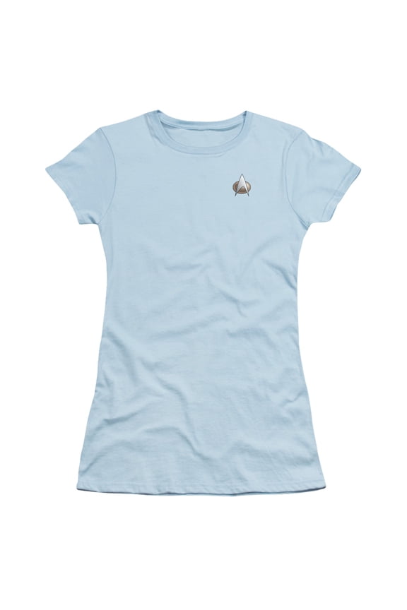 Star Trek - Tng Science Emblem - Juniors Teen Girls Cap Sleeve Shirt - Small