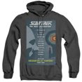 thumbnail image 1 of Star Trek Tng Season 1 Episode 1 Adult Heather Hoodie Sweatshirt Black, 1 of 1