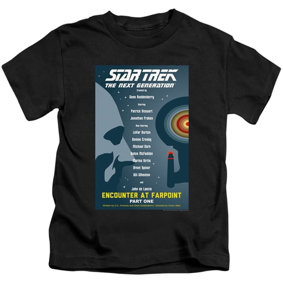Star Trek Tng Season 1 Episode 1 Youth 18/1 T-Shirt Black