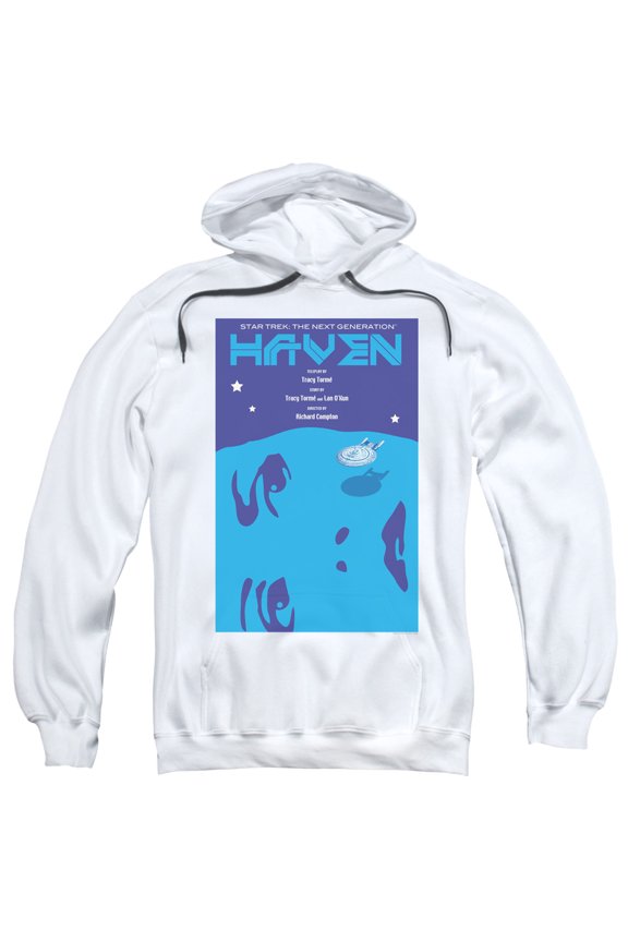 Star Trek Tng Season 1 Episode 11 Adult Pullover Hoodie Sweatshirt White