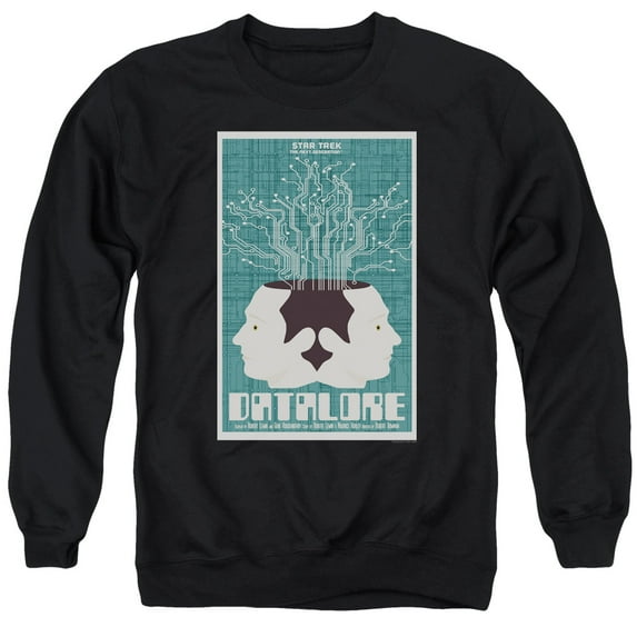 Star Trek Tng Season 1 Episode 13 Adult Crewneck Sweatshirt Black