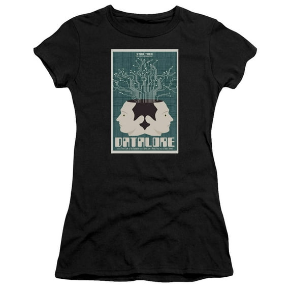 Star Trek Tng Season 1 Episode 13 Junior Women's Sheer T-Shirt Black