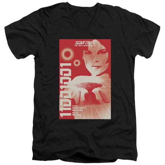 Star Trek - Tng Season 1 Episode 15 - Slim Fit V Neck Shirt - Large