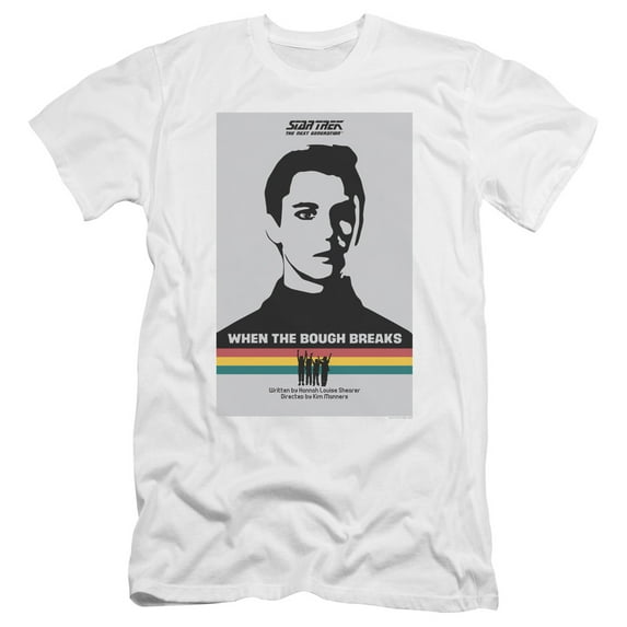 Star Trek Tng Season 1 Episode 17 Premium Canvas Adult Slim Fit 30/1 T-Shirt White