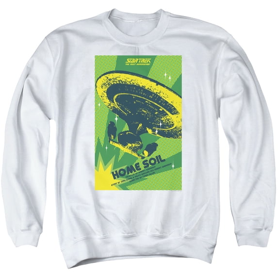 Star Trek Tng Season 1 Episode 18 Adult Crewneck Sweatshirt White