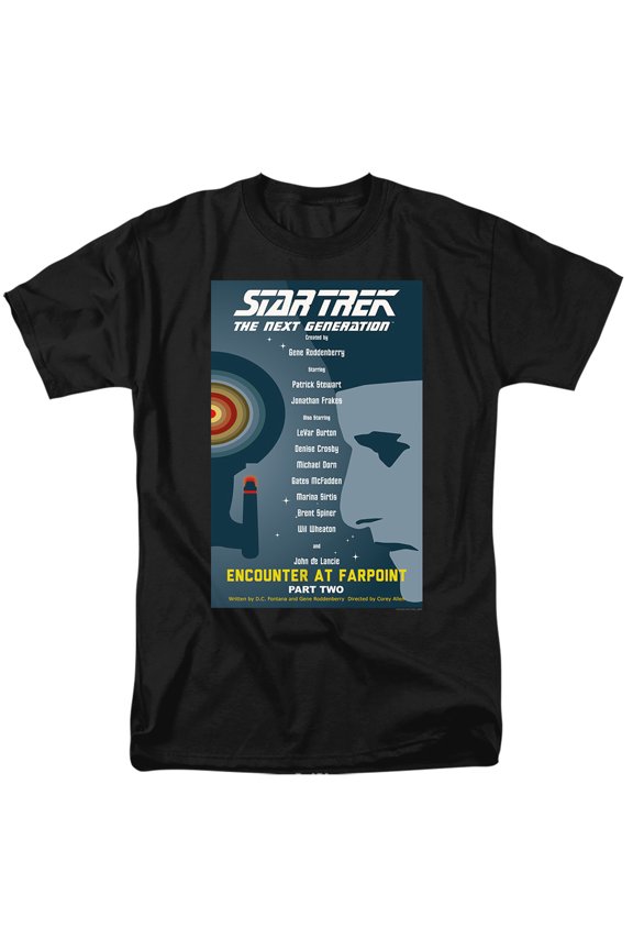 Star Trek - Tng Season 1 Episode 2 - Adult Unisex Short Sleeve T-Shirt - Black