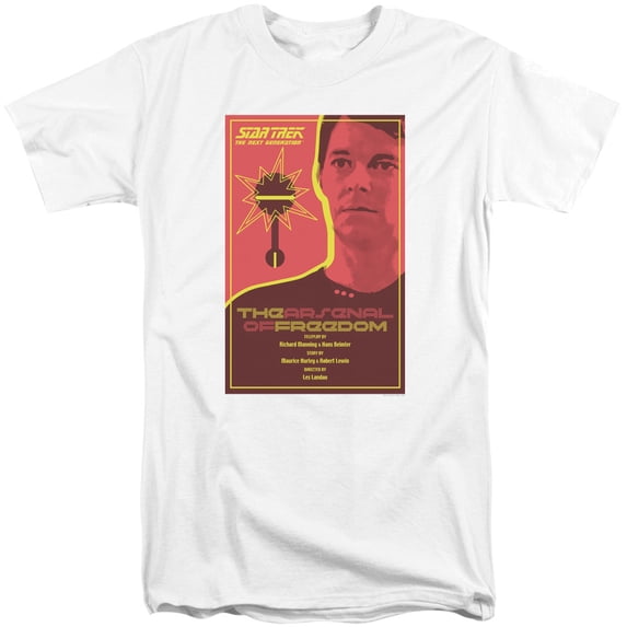 Star Trek Tng Season 1 Episode 21 Adult Tall T-Shirt 18/1 T-Shirt White