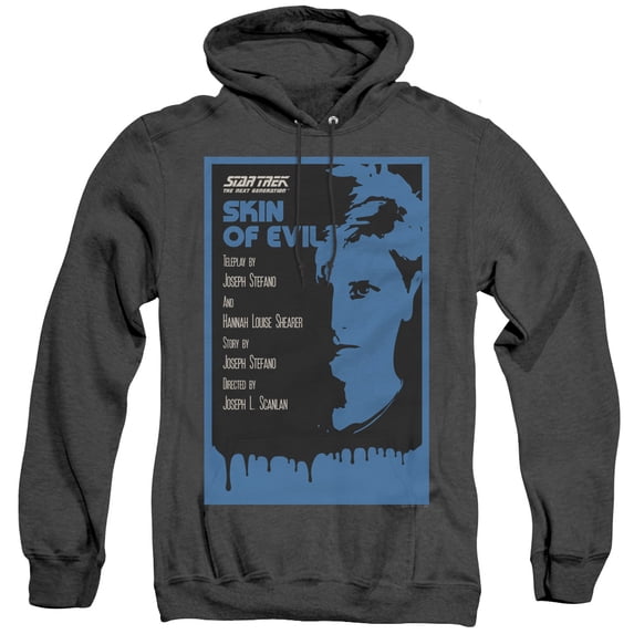 Star Trek Tng Season 1 Episode 23 Adult Heather Hoodie Sweatshirt Black