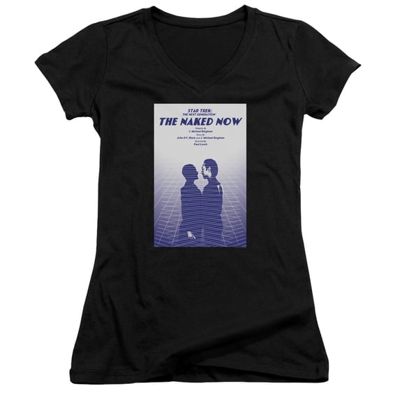 Star Trek Tng Season 1 Episode 3 Junior Women's V-Neck T-Shirt Black