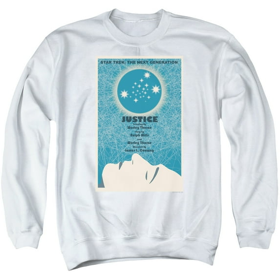 Star Trek Tng Season 1 Episode 8 Adult Crewneck Sweatshirt White