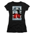 thumbnail image 1 of Star Trek Tng Season 1 Episode 9 Junior Women's Sheer T-Shirt Black, 1 of 1