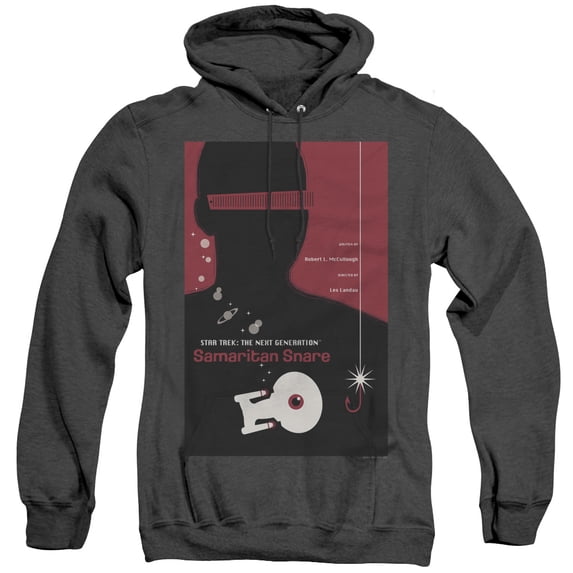 Star Trek Tng Season 2 Episode 17 Adult Heather Hoodie Sweatshirt Black