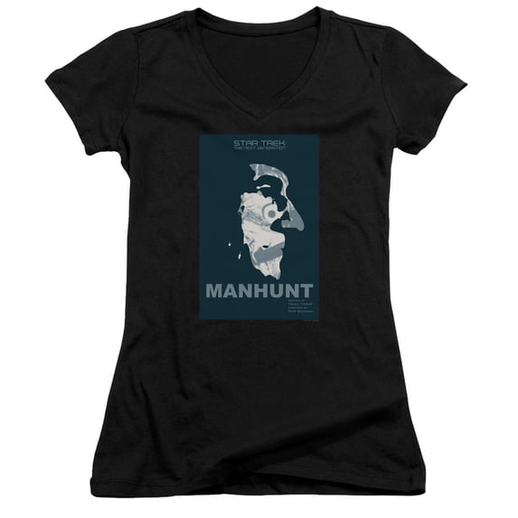 Star Trek Tng Season 2 Episode 19 Junior Women's V-Neck T-Shirt Black