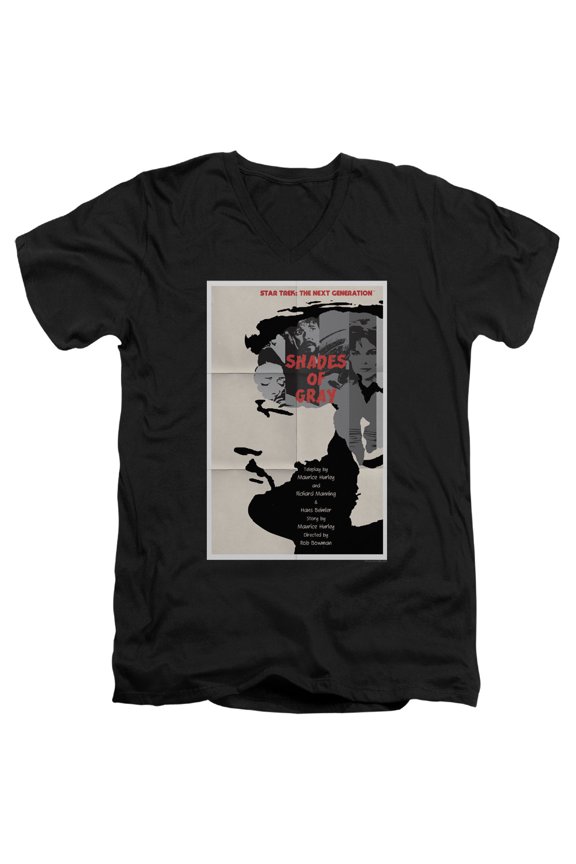 Star Trek - Tng Season 2 Episode 22 - Slim Fit V Neck Shirt - Large