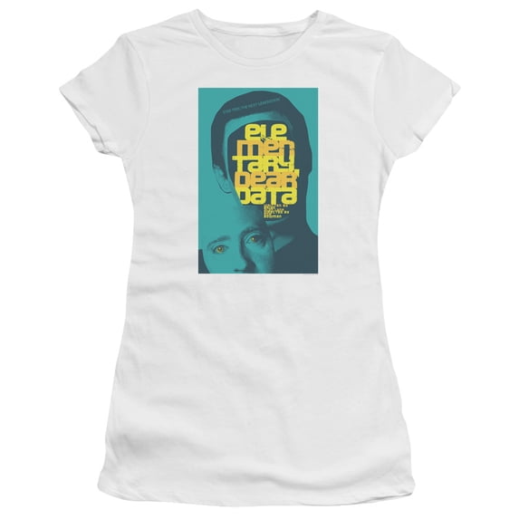 Star Trek Tng Season 2 Episode 3 Junior Women's Sheer T-Shirt White