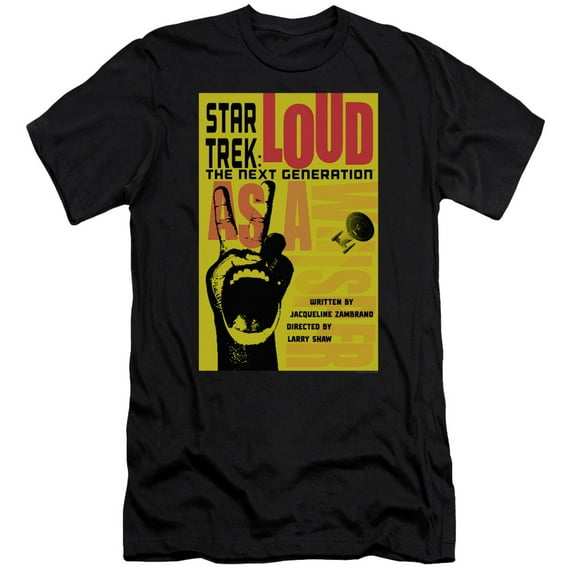 Star Trek Tng Season 2 Episode 5 Premium Canvas Adult Slim Fit 30/1 T-Shirt Black