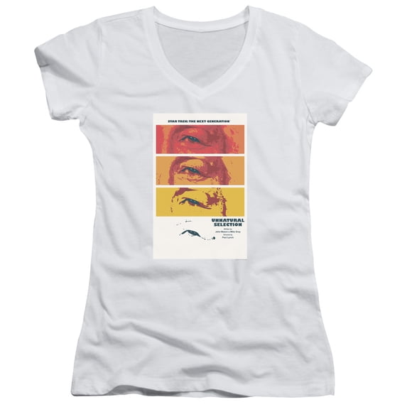 Star Trek Tng Season 2 Episode 7 Junior Women's V-Neck T-Shirt White