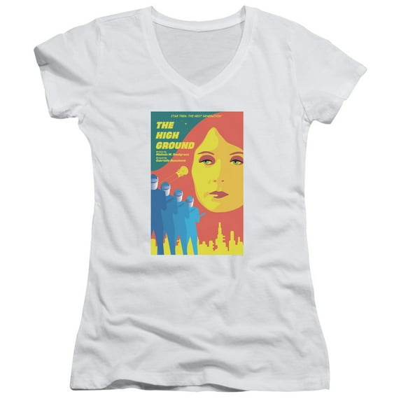 Star Trek Tng Season 3 Episode 12 Junior Women's V-Neck T-Shirt White