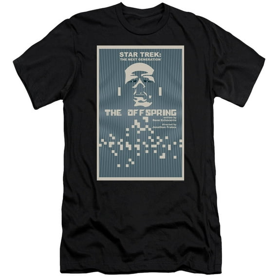 Star Trek Tng Season 3 Episode 16 Premium Canvas Adult Slim Fit 30/1 T-Shirt Black