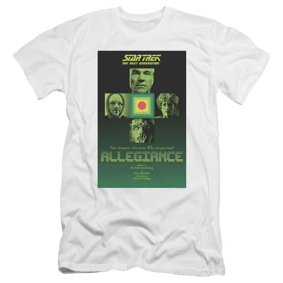 Star Trek Tng Season 3 Episode 18 Premium Canvas Adult Slim Fit 30/1 T-Shirt White