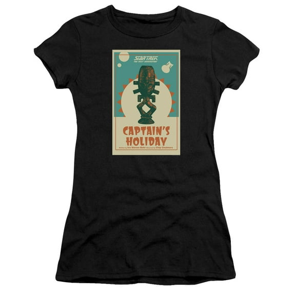 Star Trek Tng Season 3 Episode 19 Junior Women's Sheer T-Shirt Black