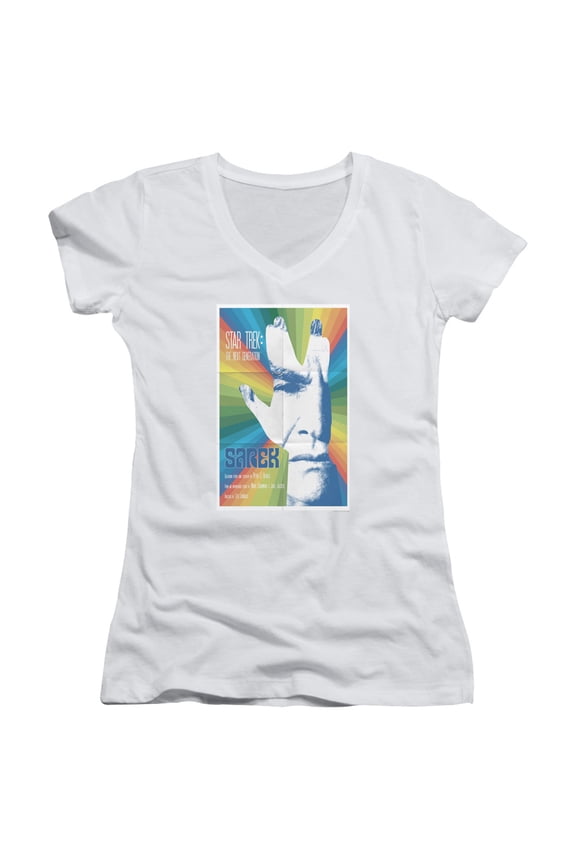 Star Trek Tng Season 3 Episode 23 Junior Women's V-Neck T-Shirt White